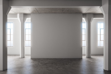 Blank concrete interior with copyspace