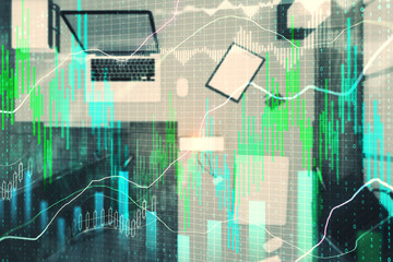 Finance and workplace concept