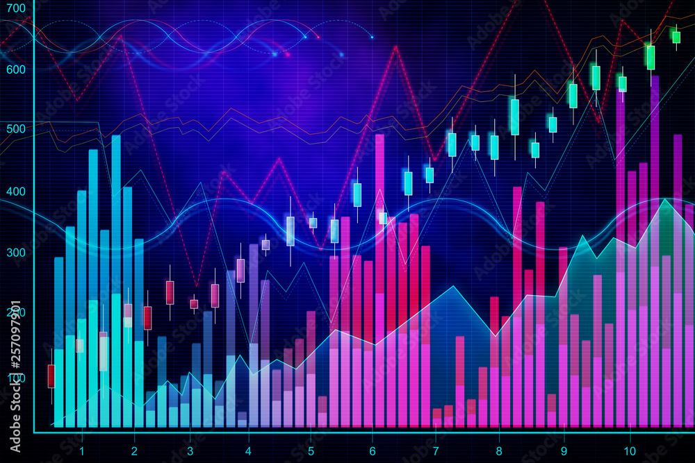 Poster abstract forex chart texture