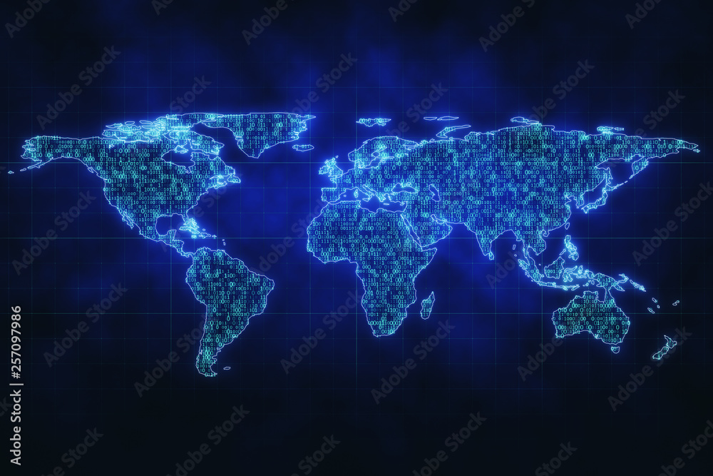 Aufkleber internation ai and distributed concept