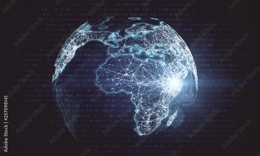 Poster internation ai and web concept