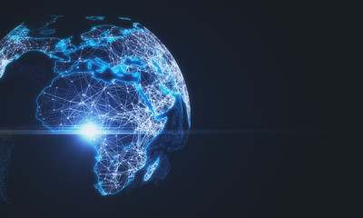 Internation ai and internet concept