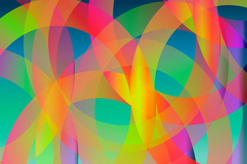 Creative abstract wallpaper. Round elements with gradient background.