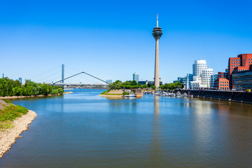 Obraz premium Medienhafen Media Harbour district, Dusseldorf