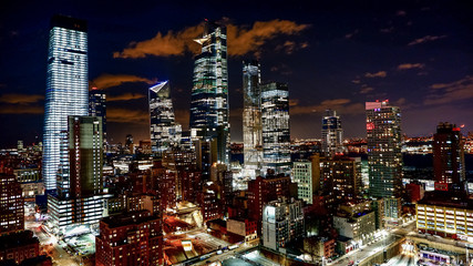 New York skyline at night