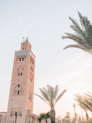 Fototapeta na wymiar a beautiful mosque in marrakech, morocco