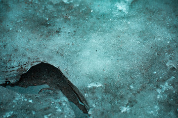 Dirty blue ice with water