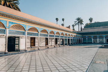 beautiful Bahia Palace in Marrakech, Morocco