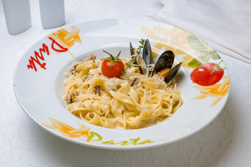 Pasta with seafood