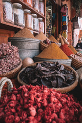 Colorful Spices in Marrakech, Morocco
