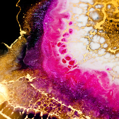 Epoxy resin art. Abstract composition for your design. Macro photo