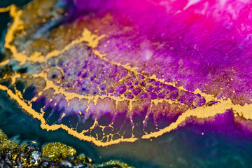 Epoxy resin art. Abstract composition for your design. Macro photo