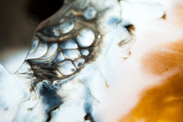 Epoxy resin art. Abstract composition for your design. Macro photo