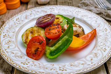 grilled vegetables on a plate