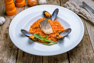 risotto with seafood