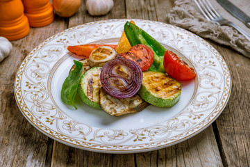grilled vegetables on a plate