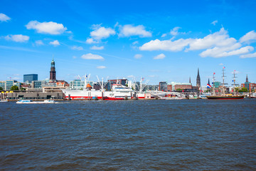 Naklejka premium Hamburg city centre view, Germany