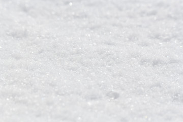 結晶が美しい雪の地面