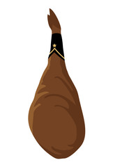 Iberian ham illustration