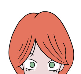 woman head illustration