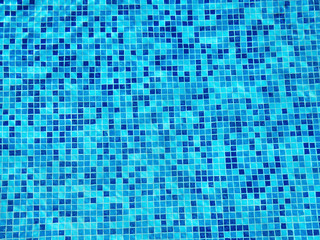 Surface of blue ripped water in swimming pool