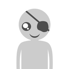 face with eye patch