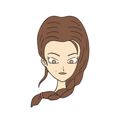 woman head illustration