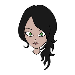 woman head illustration