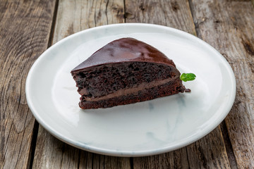 Chocolate cake slice