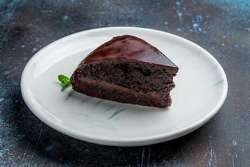 Chocolate cake slice