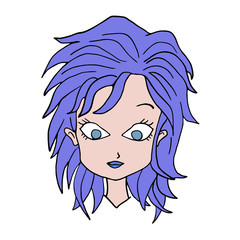woman head illustration