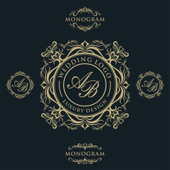 Luxury design set for wedding and decoration