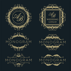 Luxury design set for wedding and decoration