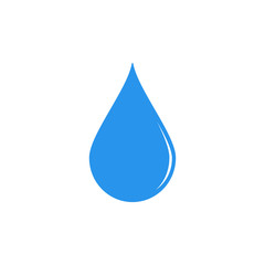 Water drop icon. Flat design. Vector illustration. Isolated.