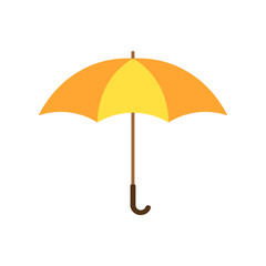 Yellow umbrella icon. Vector illustration. Isolated.