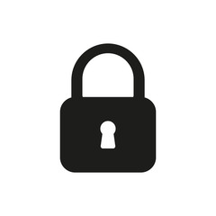 Padlock  icon. Vector illustration. Isolated.