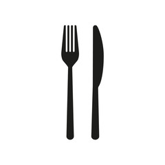 Knife, fork icon design. Vector illustration. 