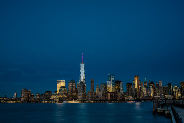 Obraz premium new york city skyline at night
