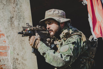 Fototapeta premium Airsoft military game