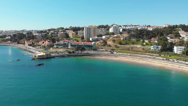 Vista Panoramica da Praia de Caxias em Oeiras Portugal