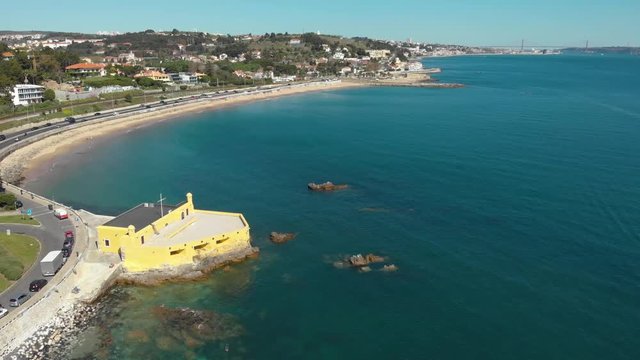 Vista Panoramica da Praia de Caxias em Oeiras Portugal