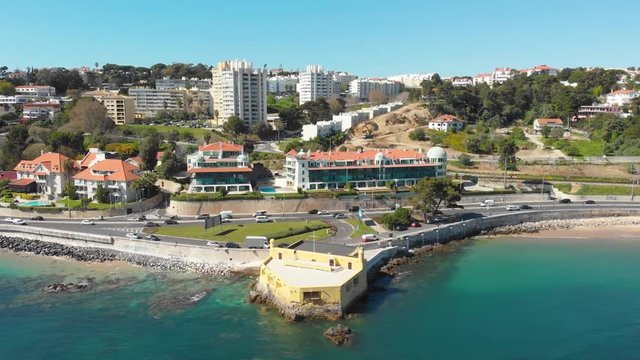 Vista Panoramica da Praia de Caxias em Oeiras Portugal