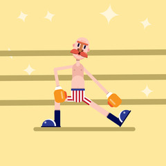 Print, boxing, fight, illustration, box