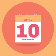Day calendar with date April 10.