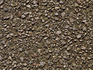 Close up of gravel. Surface with cement and gravel.