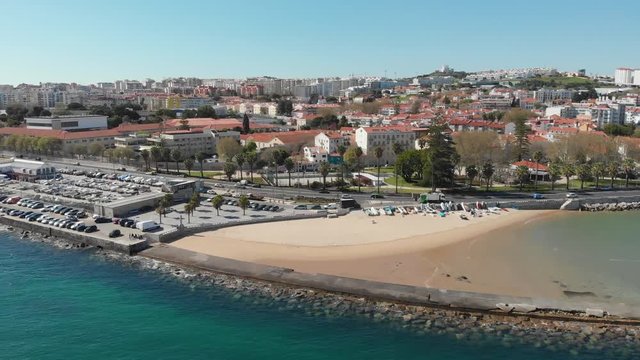 Vista Panor&acirc;mica da Vila de Pa&ccedil;o de Arcos em Oeiras Portugal