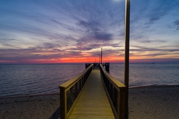 Vibrant Sunset over Mobile Bay