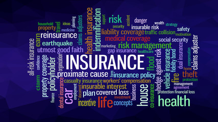 Insurance Word Cloud concept illustration