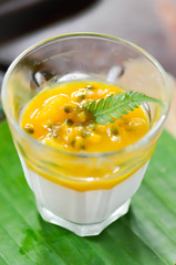 passion fruit panna cotta