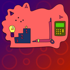 Set of Professional Goal Icons for Planning, Advancement and Recognition Design business concept Empty copy space modern abstract background